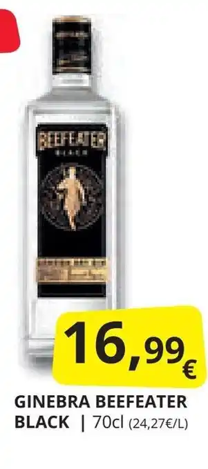 Supermercados MAS GINEBRA BEEFEATER BLACK | 70cl (24,27€/L) oferta
