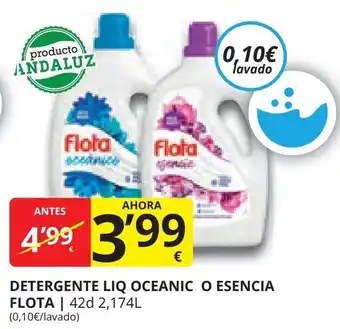 Supermercados MAS DETERGENTE LIQ OCEANIC O ESENCIA FLOTA | 42d 2,174L (0,10€/lavado) oferta