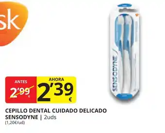 Supermercados MAS CEPILLO DENTAL CUIDADO DELICADO SENSODYNE | 2uds oferta