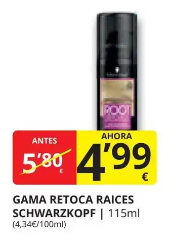 Supermercados MAS GAMA RETOCA RAICES SCHWARZKOPF | 115ml oferta