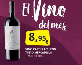 Supermercados MAS VINO CASTILLA Y LEON TINTO MERCADILLO | 75 cl oferta