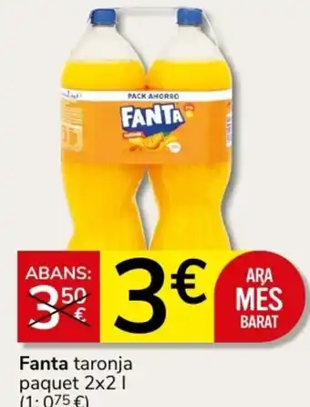Supermercados Charter Fanta taronja paquet 2x21 (1: 075 €) oferta