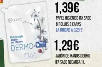 Claudio PAPEL HIGIÉNICO IFA SABE RECARGA 1L oferta