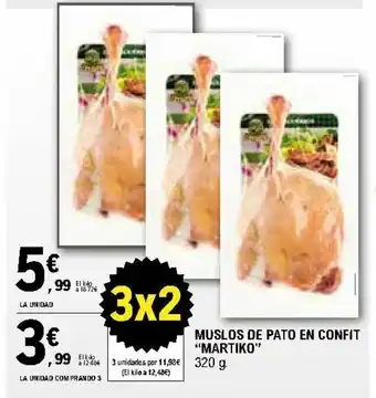 E.Leclerc Martiko Muslos De Pato En Confit 320g oferta