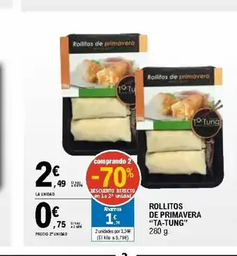 E.Leclerc Ta - Tung Rollitos De Primavera 280g oferta