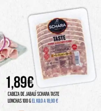 Claudio CABEZA DE JABALÍ SCHARA TASTE LONCHAS 100 G oferta