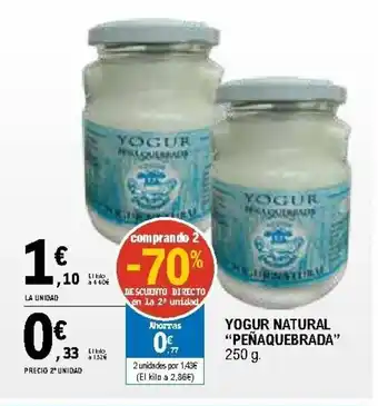 E.Leclerc Peñaquebrada Yogur Natural 250g oferta