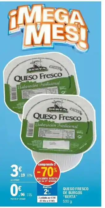 E.Leclerc Berta Queso Fresco De Burgos 500g oferta
