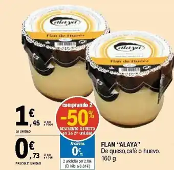 E.Leclerc Alaya Flan De queso café o huevo 160g oferta