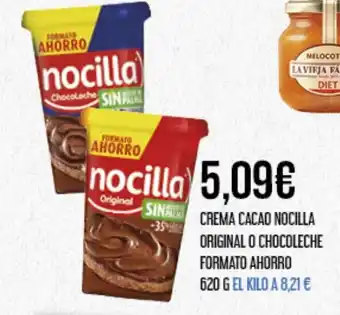 Claudio CREMA CACAO NOCILLA ORIGINAL O CHOCOLECHE FORMATO AHORRO 620 G oferta