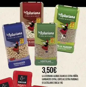 Claudio LA ASTURIANA ALUBIAS BLANCAS EXTRA RIÑÓN, GARBANZOS EXTRA, LENTEJAS EXTRA PARDINAS O CASTELLANAS BOLSA 1 KG oferta