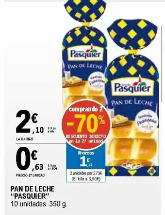 E.Leclerc Pasquier Pan De Leche oferta