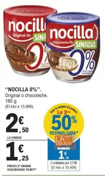 E.Leclerc "NOCILLA 0%" oferta