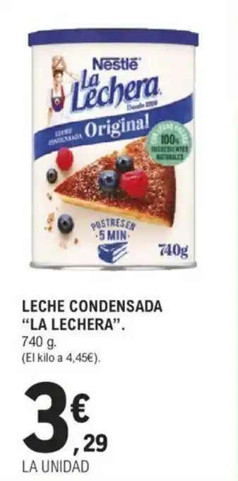 E.Leclerc LECHE CONDENSADA "LA LECHERA" oferta