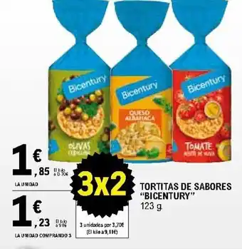 E.Leclerc Bicentury Tortitas De Sabores 123g oferta