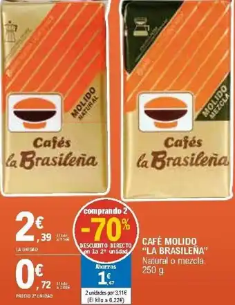 E.Leclerc LA Brasileña Café Molido 250g oferta