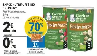 E.Leclerc SNACK NUTRIPUFFS BIO "GERBER" oferta