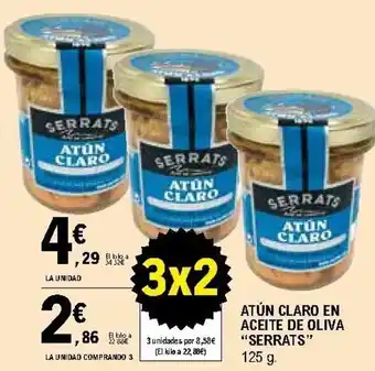 E.Leclerc Serrats Atún Claro En Aceite De Olvia 125g oferta
