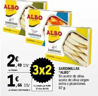 E.Leclerc Albo Sardinillas 82g oferta
