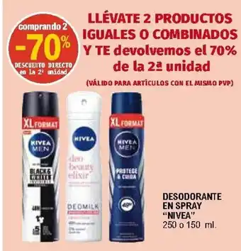 E.Leclerc Nivea Desodorante en spray 250 o 150ml oferta
