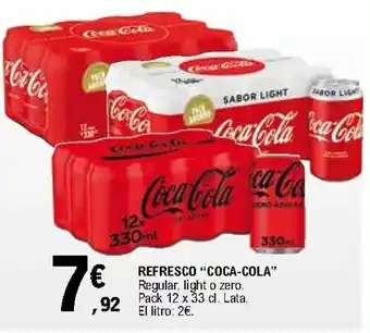 E.Leclerc Coca Cola Refresco 12x33cl oferta