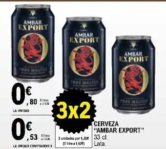 E.Leclerc Ambar Export Cerveza 33cl oferta