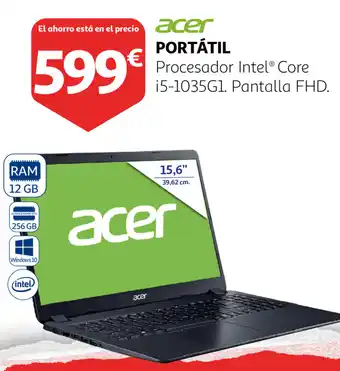 Alcampo Acer Portátil i5-1035G1 oferta