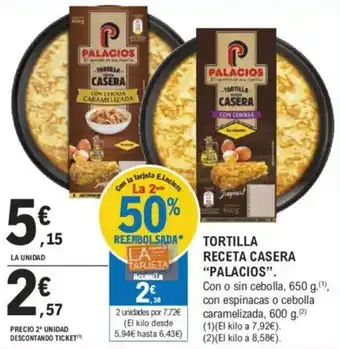 E.Leclerc TORTILLA RECETA CASERA "PALACIOS" oferta