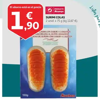 Alcampo Surimi Colas 2 unid. x 75 g oferta
