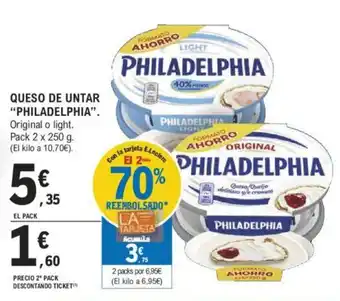 E.Leclerc QUESO DE UNTAR "PHILADELPHIA". oferta