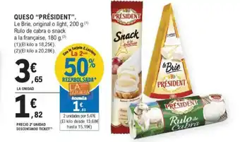 E.Leclerc QUESO "PRÉSIDENT" oferta