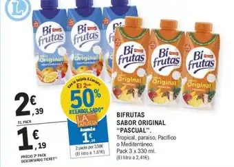 E.Leclerc BIFRUTAS SABOR ORIGINAL "PASCUAL" oferta