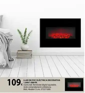 Fes Més Llar de foc elèctrica decorativa 1.600/1.800w oferta