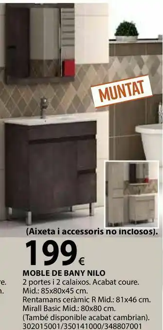 Fes Més Moble de bany nilo oferta