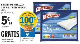 E.Leclerc FILETES DE MERLUZA SIN PIEL "PESCANOVA" oferta