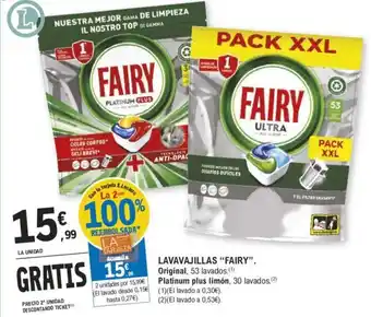 E.Leclerc LAVAVAJILLAS "FAIRY". oferta
