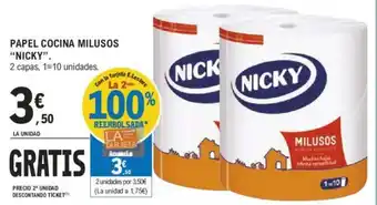 E.Leclerc PAPEL COCINA MILUSOS "NICKY" oferta