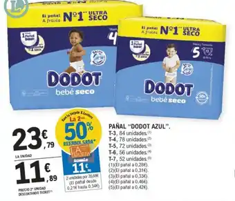 E.Leclerc PAÑAL "DODOT AZUL" oferta