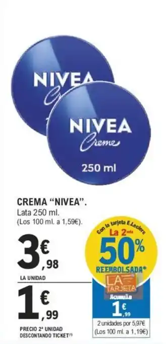 E.Leclerc CREMA "NIVEA". oferta
