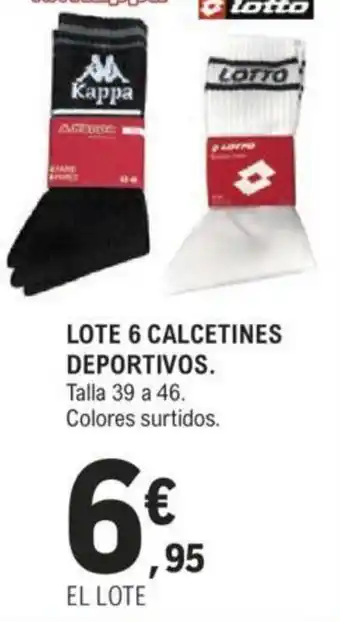 E.Leclerc LOTE 6 CALCETINES DEPORTIVOS. oferta