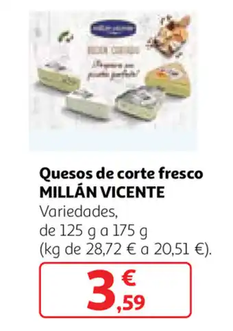 Alcampo Millán Vicente Quesos de corte fresco 125 g a 175 g oferta