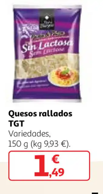 Alcampo TGT Quesos rallados 150g oferta
