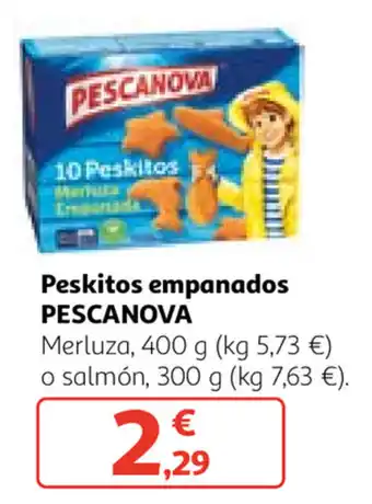 Alcampo Pescanova Peskitos empanados Merluza, 400g o salmón, 300g oferta