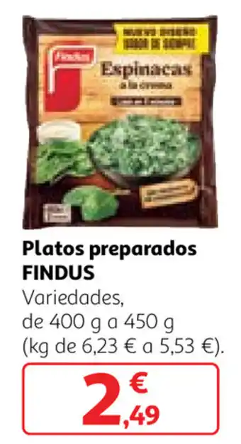 Alcampo Findus Platos preparados 400g a 450g oferta