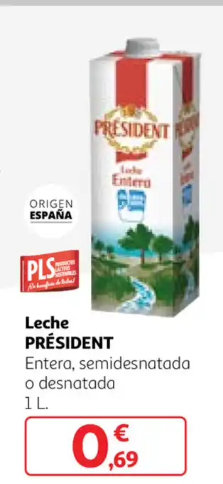 Alcampo Leche Président 1 L oferta