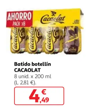 Alcampo Cacaolat Batido botellin 8 unid. x 200ml oferta