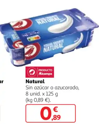 Alcampo Natural 8 unid. x 125 g oferta