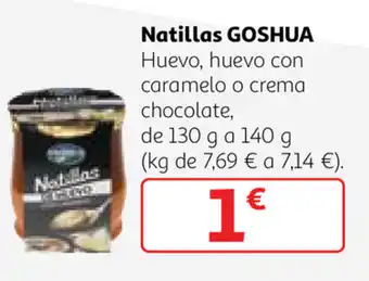 Alcampo Natillas Goshua 130g a 140 g oferta
