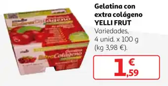 Alcampo Yelli Frut Gelatina con extra colágeno 4 unid. x 100 g oferta