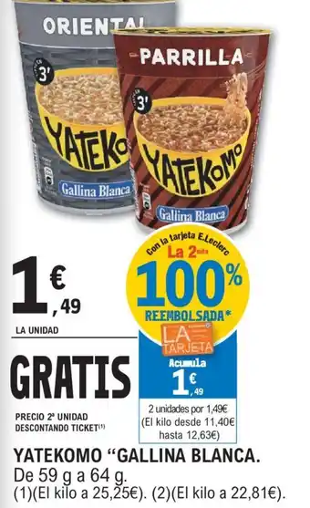 E.Leclerc YATEKOMO "GALLINA BLANCA. oferta
